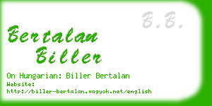 bertalan biller business card